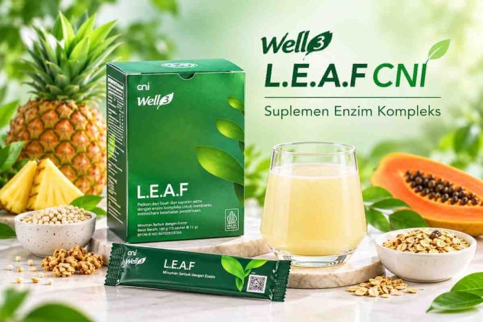 Well3 L.E.A.F CNI suplemen enzim kompleks 20 stik